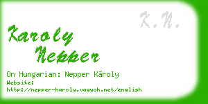 karoly nepper business card